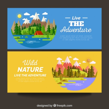 Wild nature banners Wild nature banners