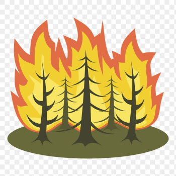 Wildfire png sticker, environment illustration | Free PNG - rawpixel