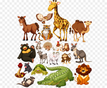 Wildlife Animal Clip art - Vector cartoon animal FIG. Wildlife Animal Clip art - Vector cartoon animal FIG.