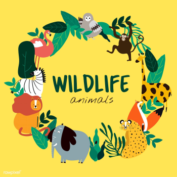 Wildlife animals cartoon style animals templa.. | Free stock vector - 477068