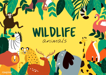 Wildlife animals cartoon style animals templa.. | Free stock vector - 477148