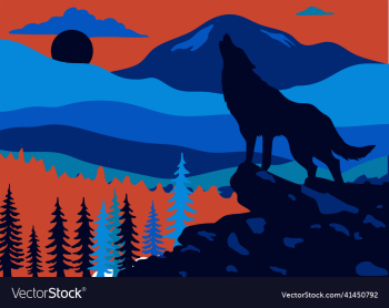 wildlife painting wolf mountain moonlight sketch wildlife painting wolf mountain moonlight sketch