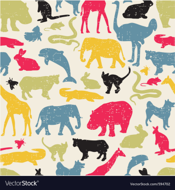 Wildlife seamless vector image Wildlife seamless vector image