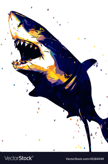 wildlife shark art poster image