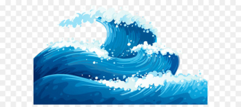Wind wave Euclidean vector Wave vector - Blue Sea Waves Ground Clipart Picture 