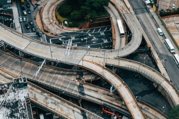 Winding New York City Overpass Winding New York City Overpass