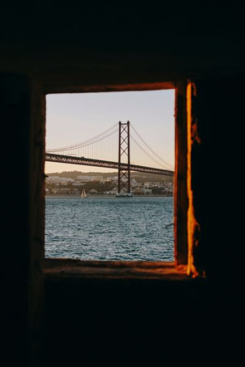 window with view of San Francisco bridge window with view of San Francisco bridge