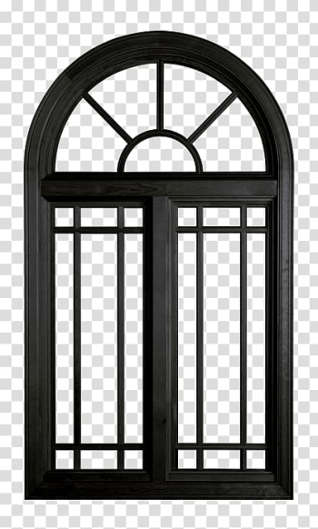 Window Wood Chambranle frame Manufacturing, Doors and windows painted black transparent background PNG clipart