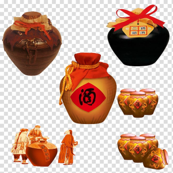 Wine Baijiu Jiuqu Erguotou Alcoholic drink, Wine jar transparent background PNG clipart