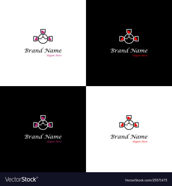Wine drink nightclub creative logo design vector image Wine drink nightclub creative logo design vector image