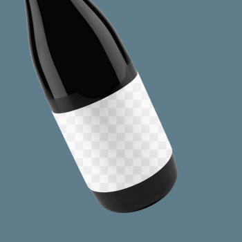 Wine label png mockup, editable | Free PNG Mockup - rawpixel