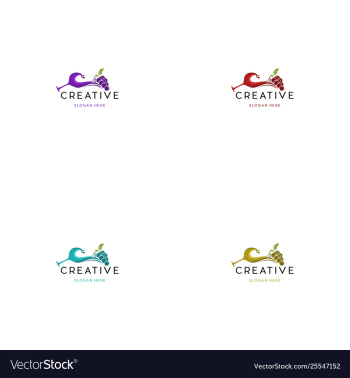 Wine ocean creative business logo design vector image Wine ocean creative business logo design vector image