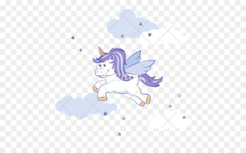 Winged unicorn Horse - unicorn head 