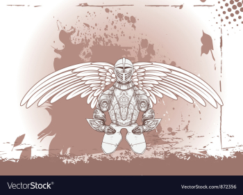 Wings with armor vector image Wings with armor vector image