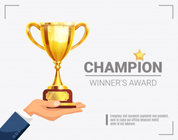 Winner award champion trophy template Free Vector Winner award champion trophy template Free Vector