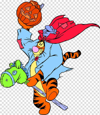 Winnie the Pooh Piglet Eeyore Tigger Tiger, Cartoon hand painted exotic tiger transparent background PNG clipart