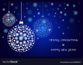 Winter christmas card vector image Winter christmas card vector image