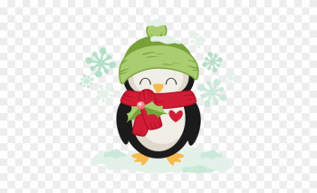 Winter Christmas Penguin Svg Scrapbook Cut File Cute - Miss Kate Cuttables Christmas