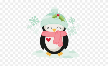 Winter Christmas Penguin Svg Scrapbook Cut File Cute - Miss Kate Cuttables Christmas