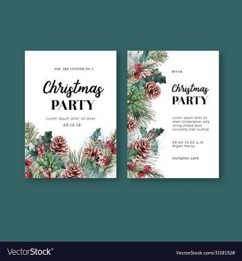 winter floral blooming elegant wedding invitation