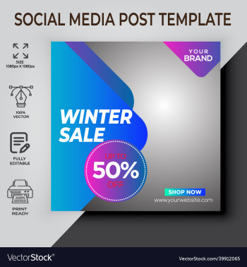 winter sale social media post design winter sale social media post design