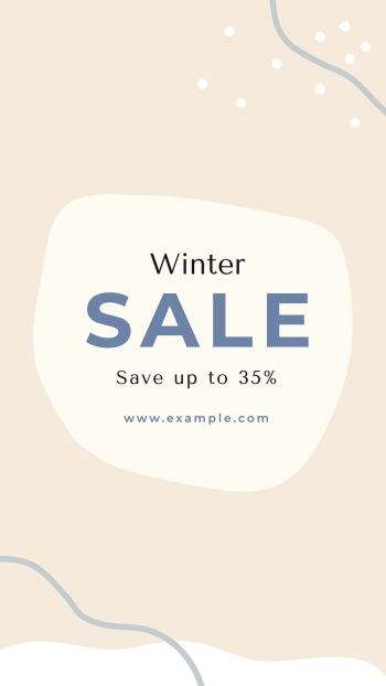 Winter sale template, seasonal social | Free Vector Template - rawpixel