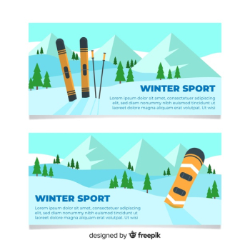 Winter sport banner Winter sport banner