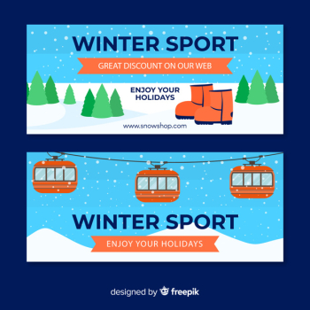 Winter sport banner Winter sport banner