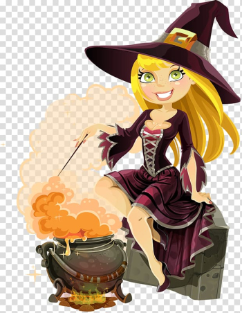 Witch cooking , 4 Pics 1 Word Witches Sabbath Witchcraft Potion Magic, Magic Witch transparent background PNG clipart