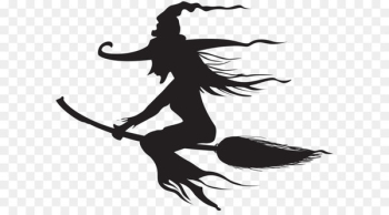 Witchcraft Halloween Silhouette Clip art - Halloween Witch Silhouette PNG Clip Art 