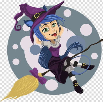 Witchcraft Portable Network Graphics graphics, Cartoon witch transparent background PNG clipart