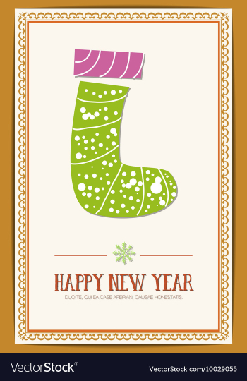 With christmas and christmas sock vector image With christmas and christmas sock vector image