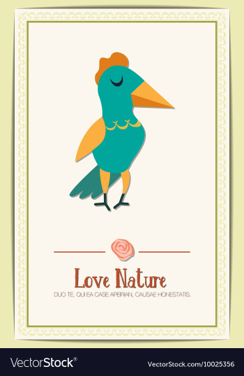 With nature and bird vector image With nature and bird vector image