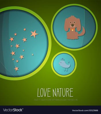 With nature and bird vector image With nature and bird vector image
