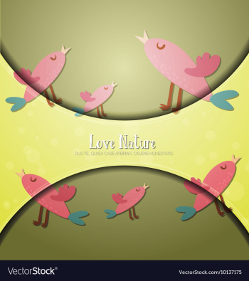 With nature and bird vector image With nature and bird vector image