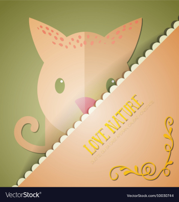 With nature and fox vector image With nature and fox vector image