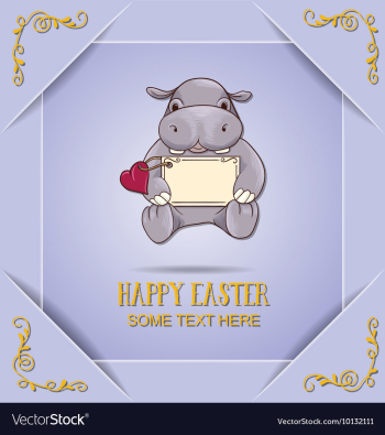 With spring and baby hipo vector image With spring and baby hipo vector image