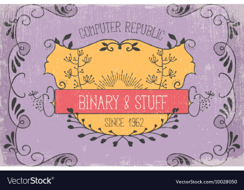 With subtle background and vintage typograph vector image