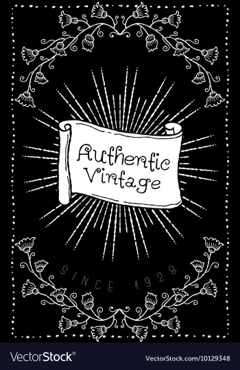 With subtle background and vintage typograph vector image