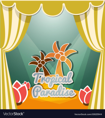 With summer and flower vector image With summer and flower vector image