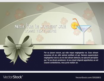 With summer and flower vector image With summer and flower vector image