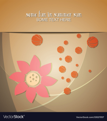 With summer and flower vector image With summer and flower vector image