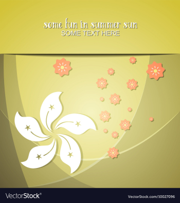 With summer and flower vector image With summer and flower vector image