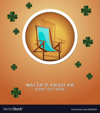 With summer and flower vector image With summer and flower vector image