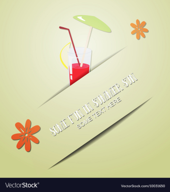 With summer and flower vector image With summer and flower vector image