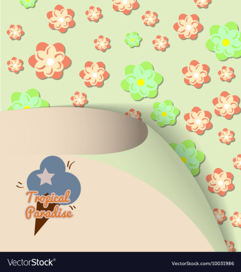 With summer and flower vector image With summer and flower vector image
