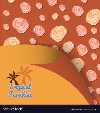 With summer and flower vector image With summer and flower vector image