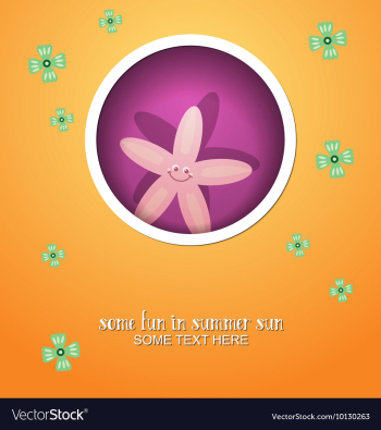 With summer and flower vector image With summer and flower vector image