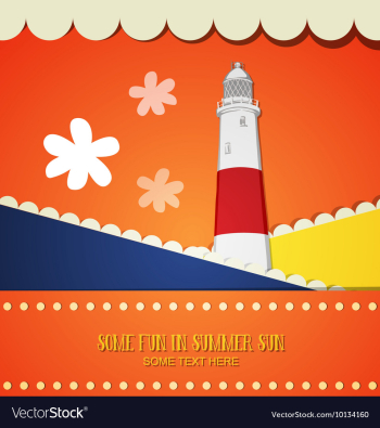With summer and flower vector image With summer and flower vector image