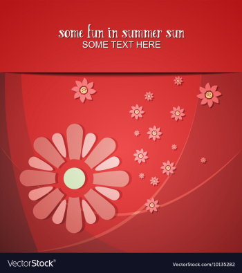 With summer and flower vector image With summer and flower vector image
